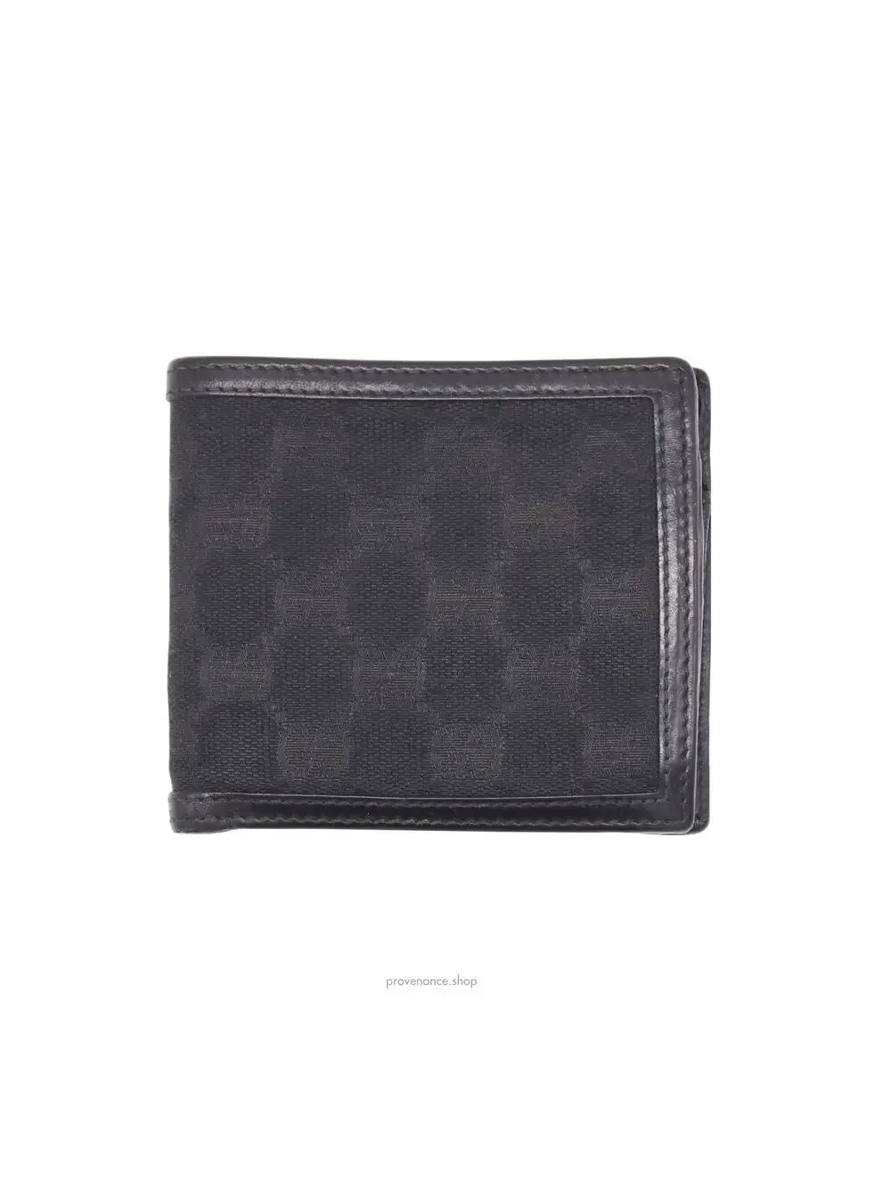 🔴 Gucci Bifold Wallet - GG Canvas with Leather Trim